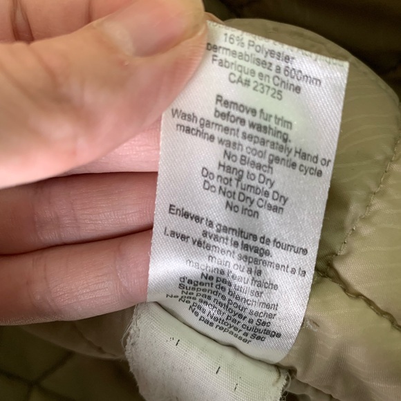 TNA | Beige Tan Camel Back Wool Cuffed Parka - XS - Picture 16 of 16